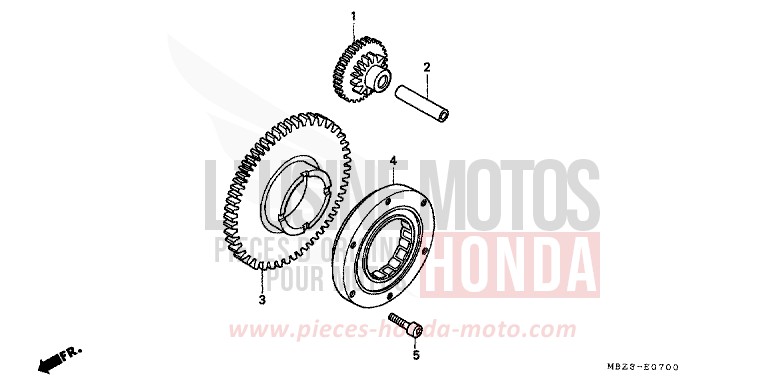 STARTING CLUTCH for Hornet S FORCE SILVER METALLIC (NH411) from 2000